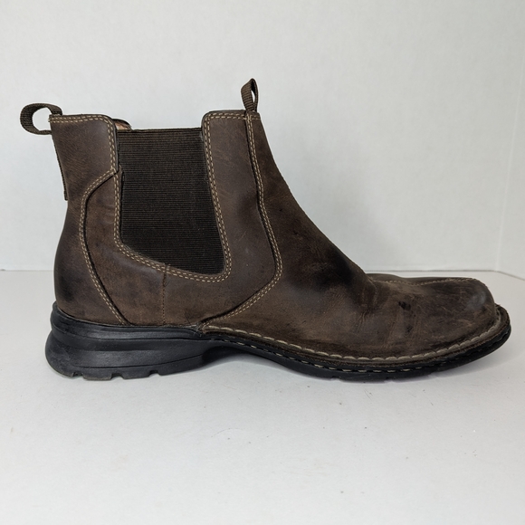 Clarks Men\'s 78842 Chelsea Brown Leather Slip-On Uranium Ankle Boots Size 13 main image 13